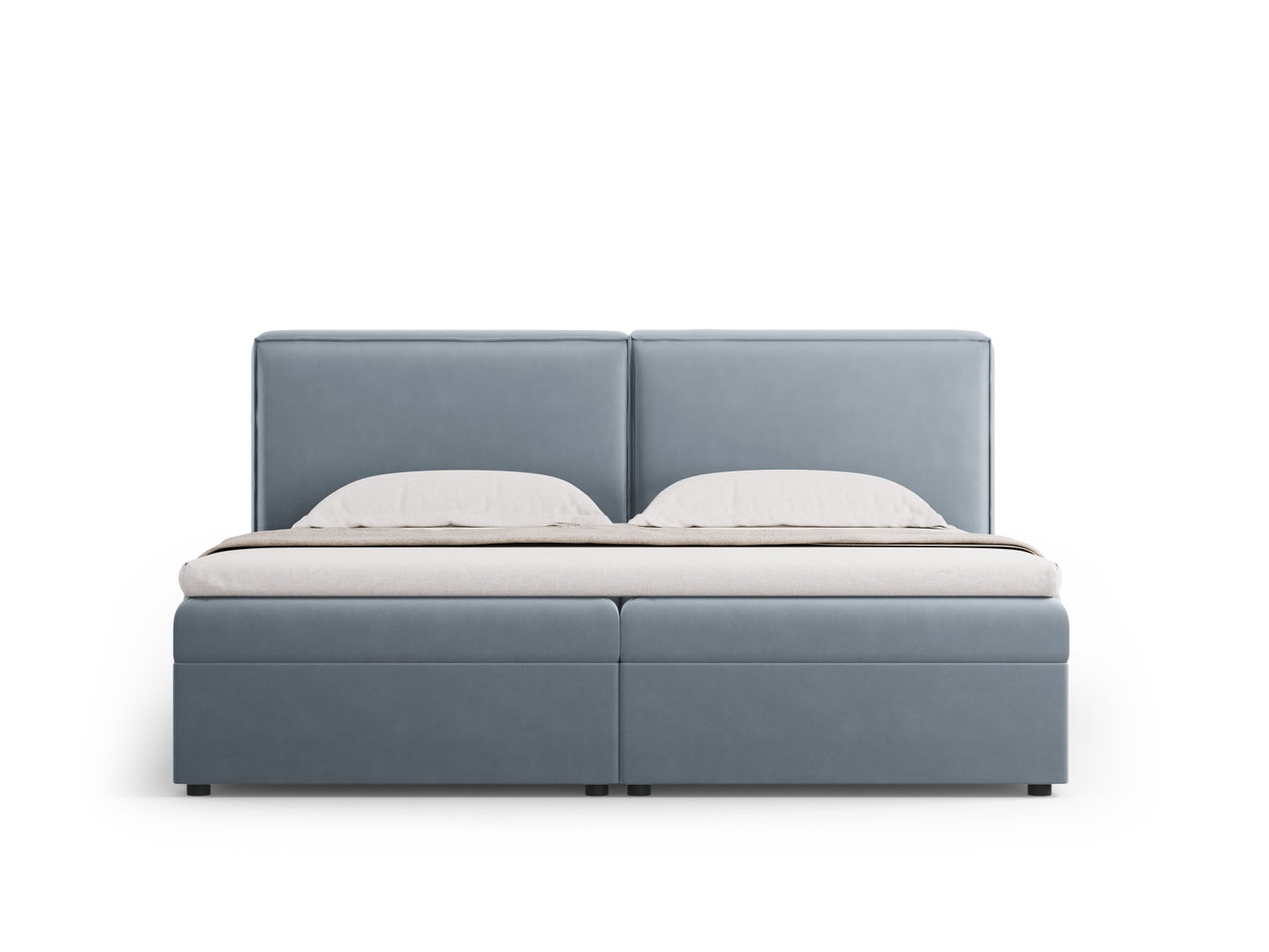 Arendal Boxspring Bed Valvet - Light Blue - 180x200