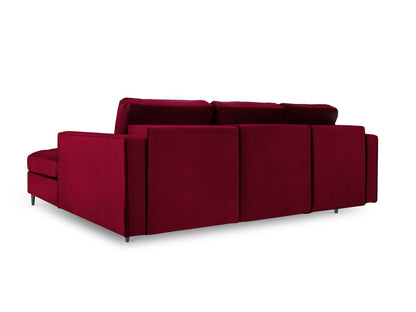 Aspen Corner Sofa with Bed Function and Box (5 Seaters) - Velvet - Velvet - Gallery image 3