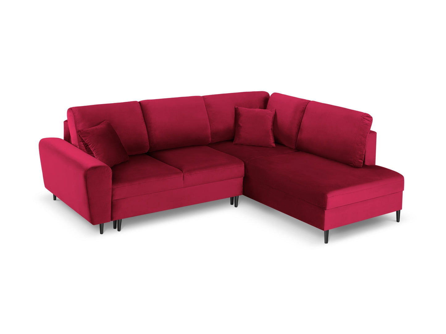 Kyoto Corner Sofa With Bed Function And Box (5 Seats, 243x194x88) - Left/Right - Riviera Velvet