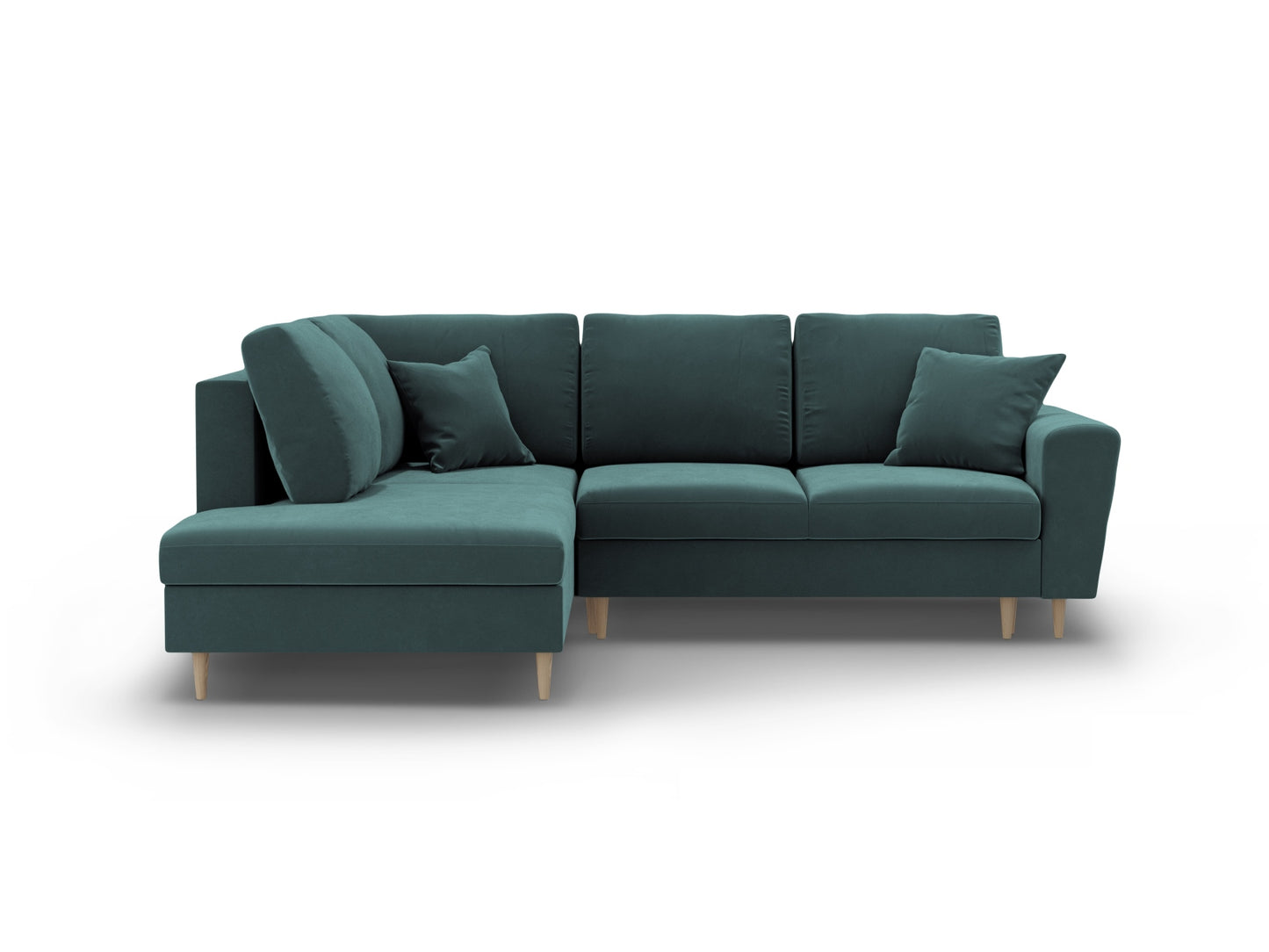 Kyoto Corner Sofa With Bed Function And Box (5 Seats, 243x194x88) - Left/Right - Riviera Velvet