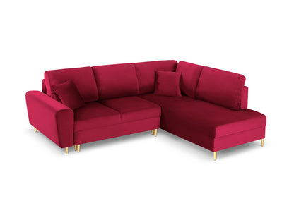 Kyoto Corner Sofa With Bed Function And Box (5 Seats, 243x194x88) - Left/Right - Riviera Velvet