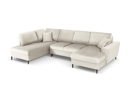 Kyoto Panoramic Corner Sofa With Bed Function And Box (7 Seats, 313x194x88) - Left/Right - Riviera Velvet