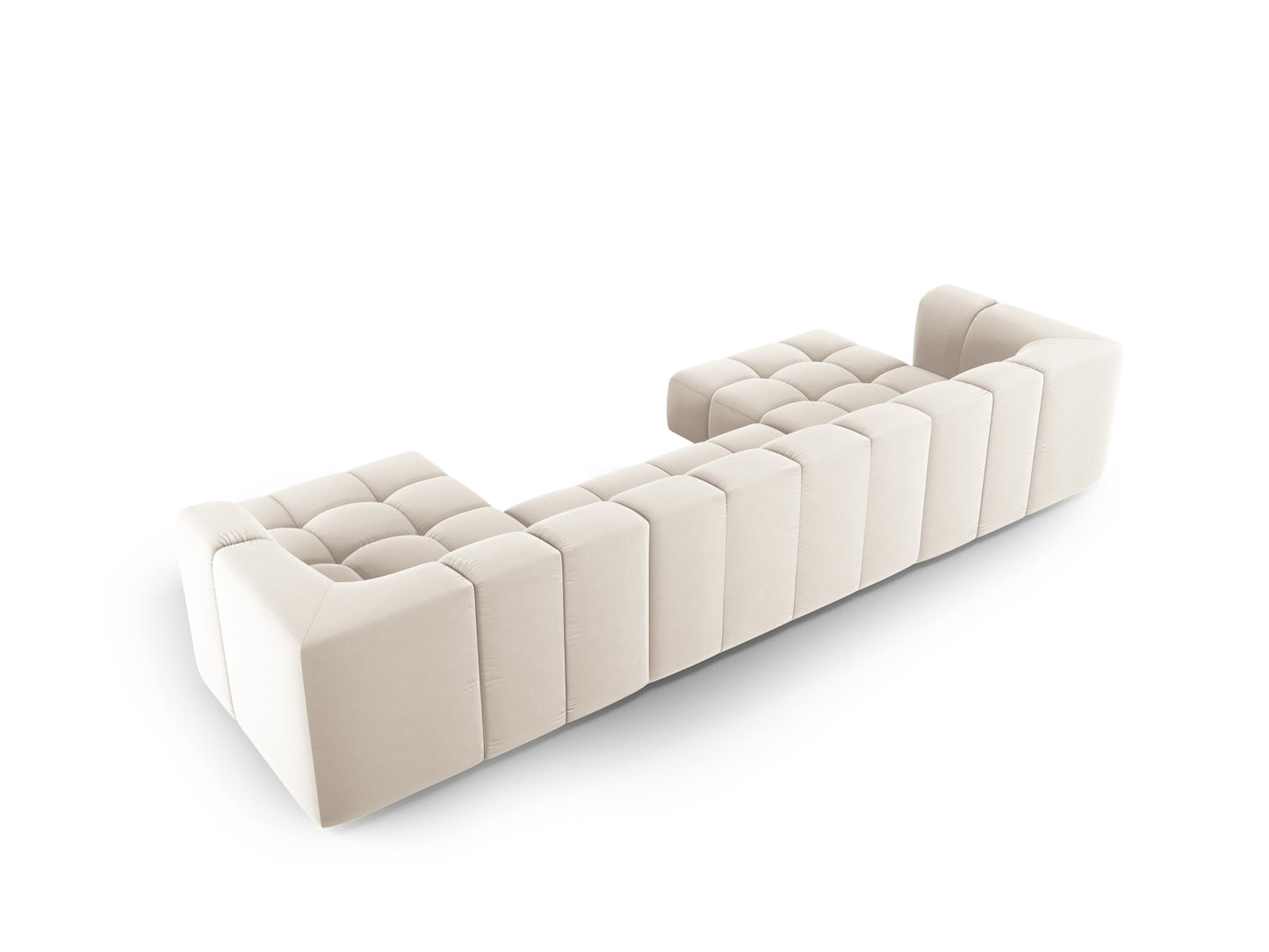 Moritz Modular Sofa (5 Seats, 346x160x70) - Bluvel Velvet - Gallery image 5