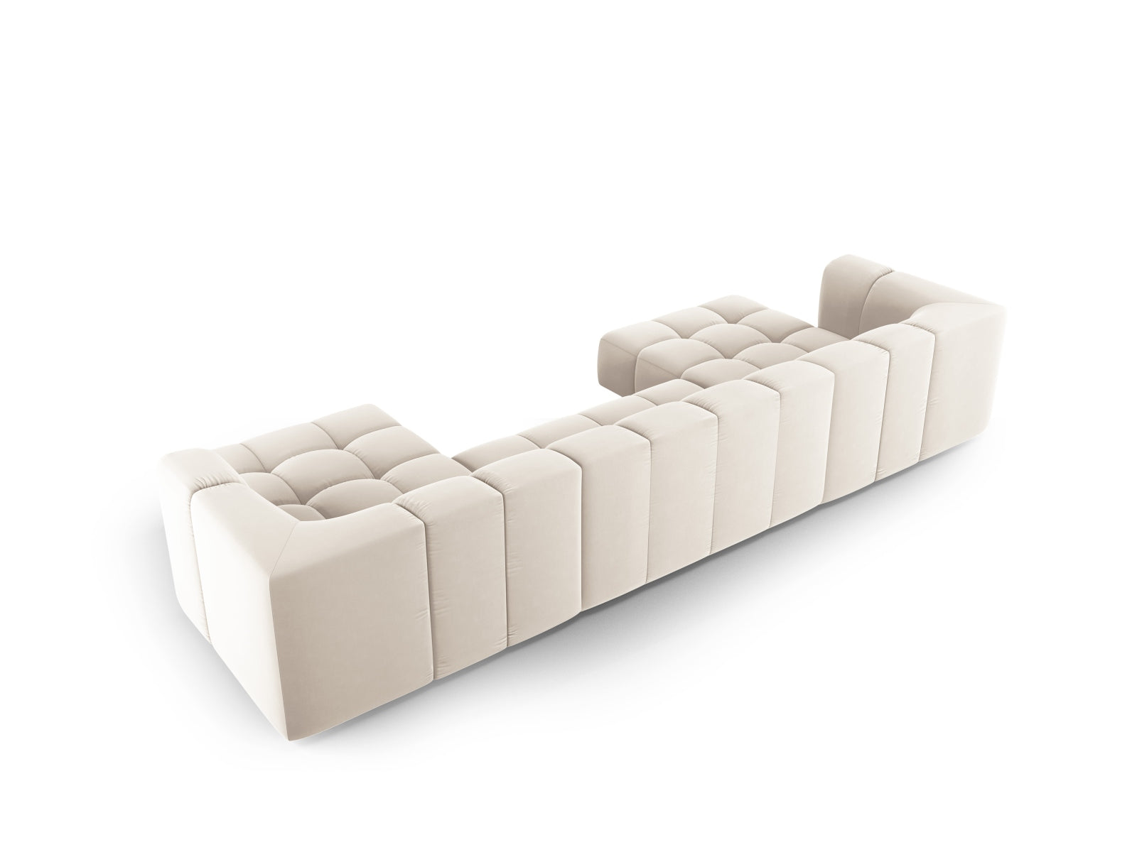 Moritz Modular Sofa (5 Seats, 346x160x70) - Bluvel Velvet - Gallery image 5