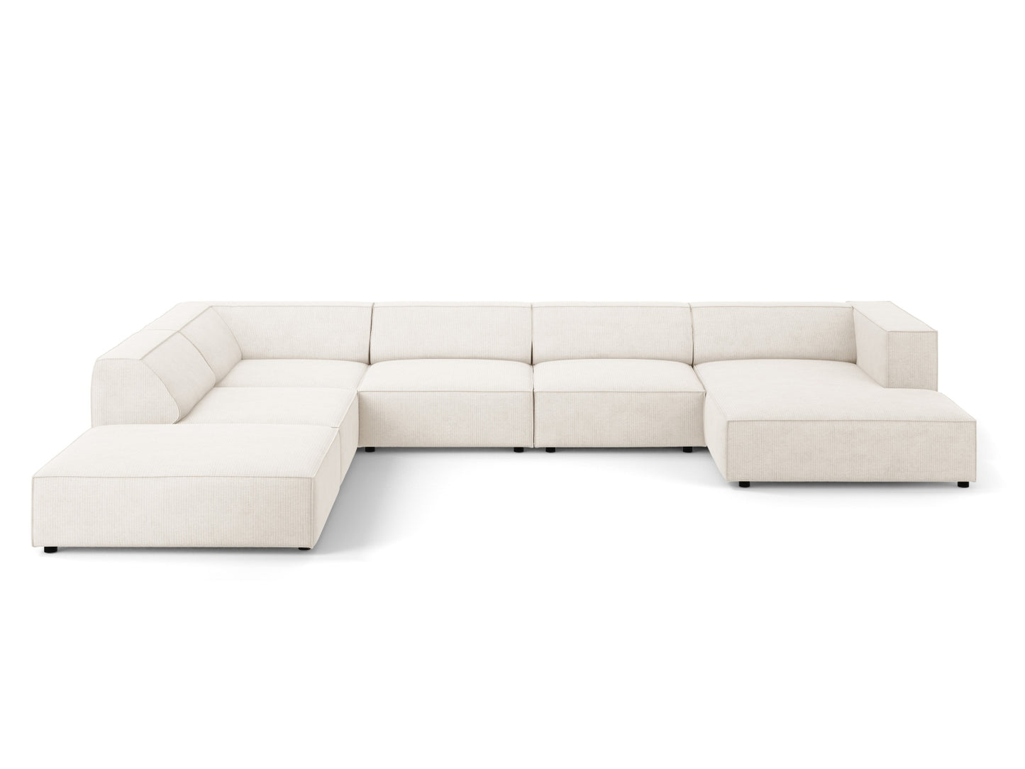 Arendal Panoramic Corner Sofa Chenille with corduroy (7 Seaters)