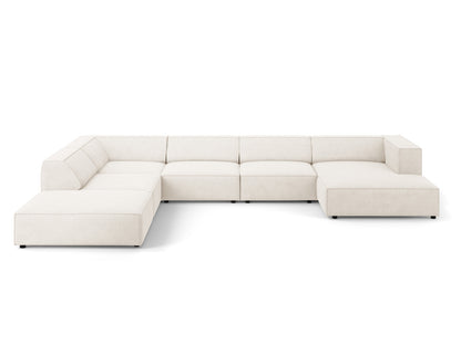 Arendal Panoramic Corner Sofa Chenille with corduroy (7 Seaters)