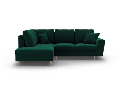 Kyoto Corner Sofa With Bed Function And Box (5 Seats, 243x194x88) - Left/Right - Riviera Velvet