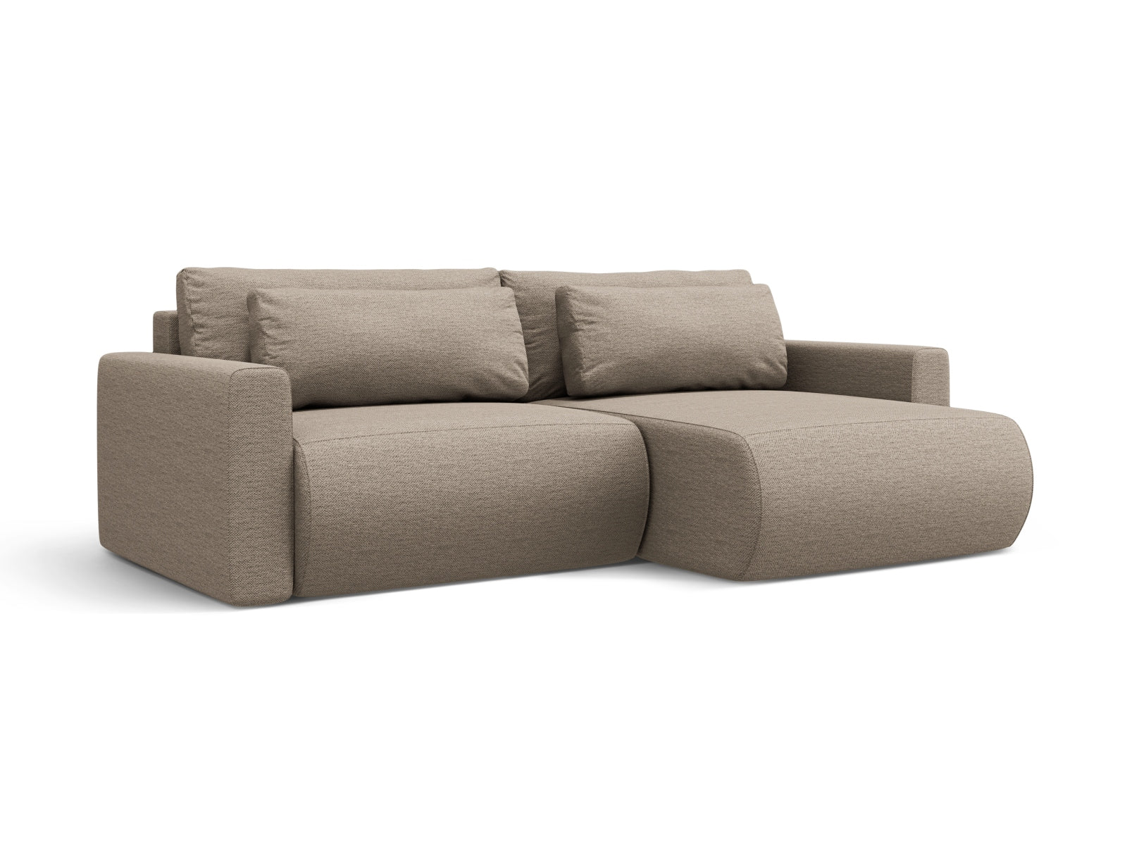 Belfast Corner Sofa With Bed Function And Box (3 Seats, 240x149x84) - Structured Fabric - Gallery image 3