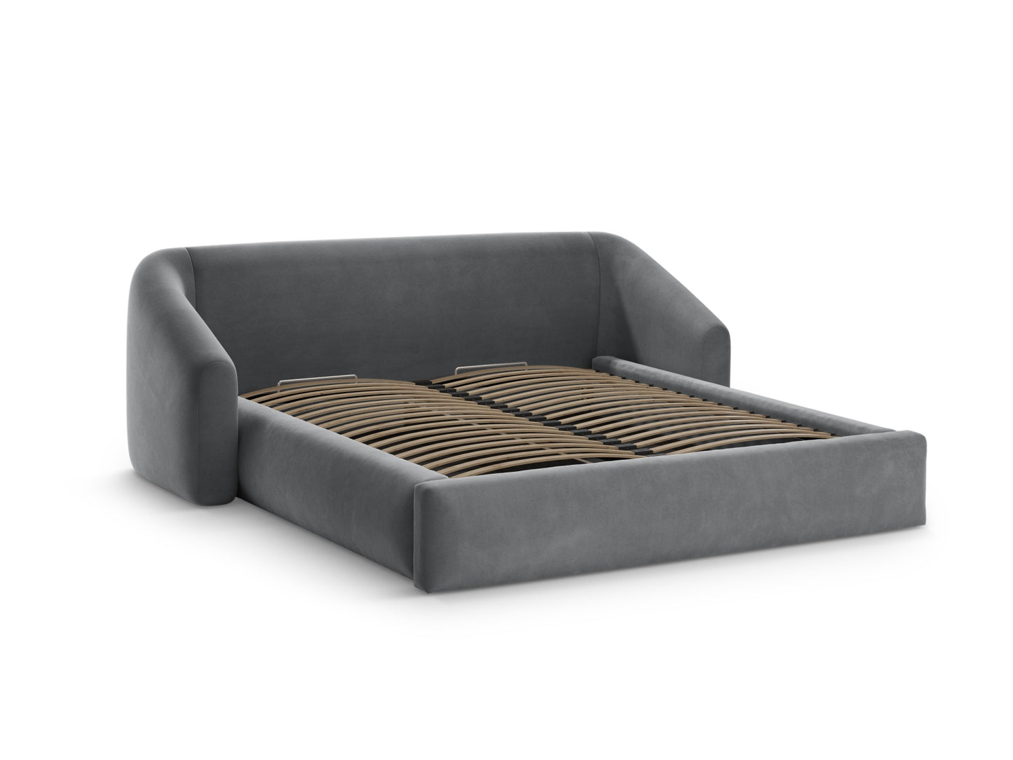 Campi Storage Bed With Headboard - Velvet - Gallery image 5