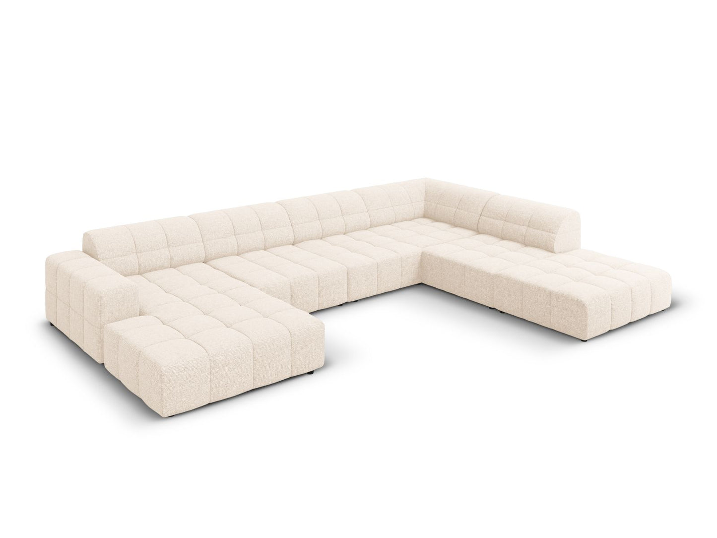 Chicago Panoramic Corner Sofa (7 Seats, 375x263x78) - Haga Chenille - Gallery image 8