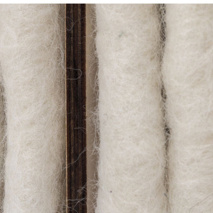 Cordless Wool & Wood Table Lamp — Cylinder (Small)