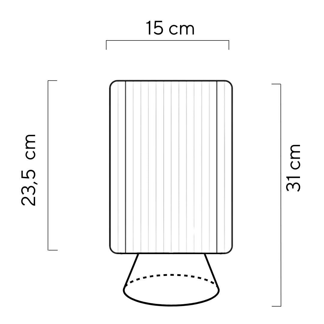 Cordless Wool & Wood Table Lamp — Cylinder (Small)