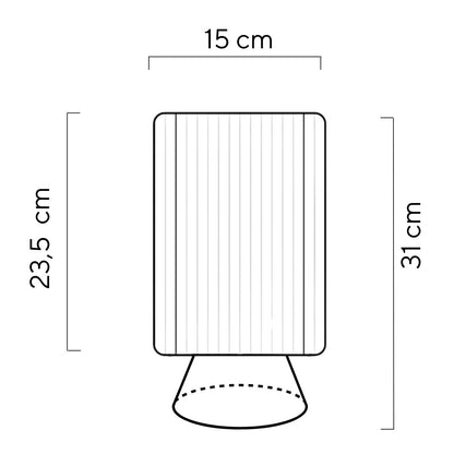 Cordless Wool & Wood Table Lamp — Cylinder (Small)