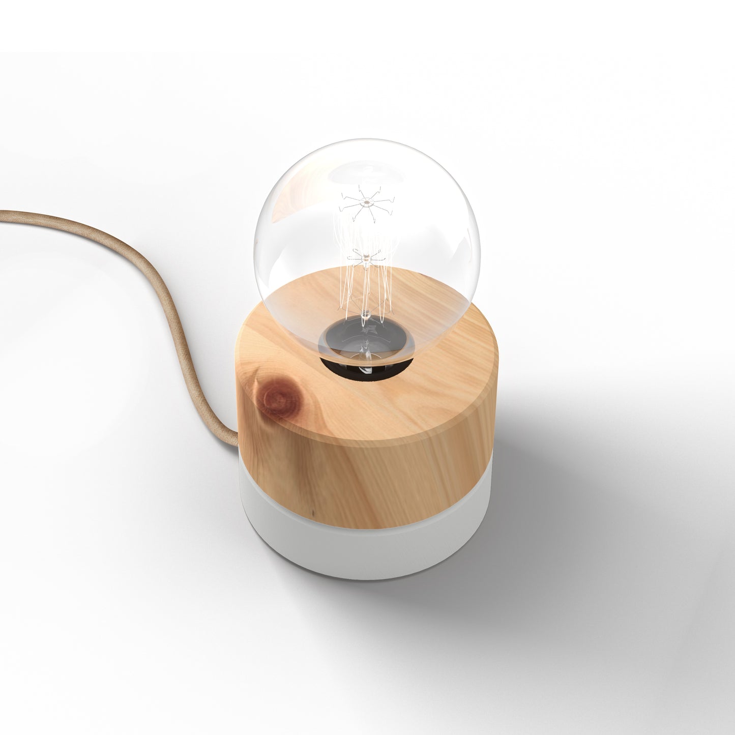 ALMUT 0239 Scandinavian Wood Table Lamp Swiss Pine